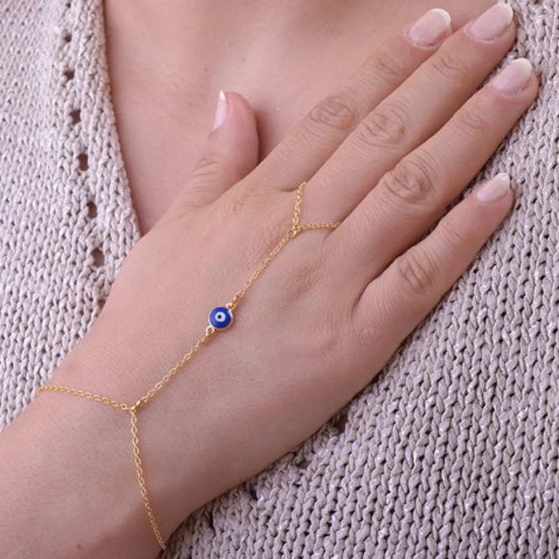 Surou западные украшения женский модный простой браслет с глазами цепочка на палец