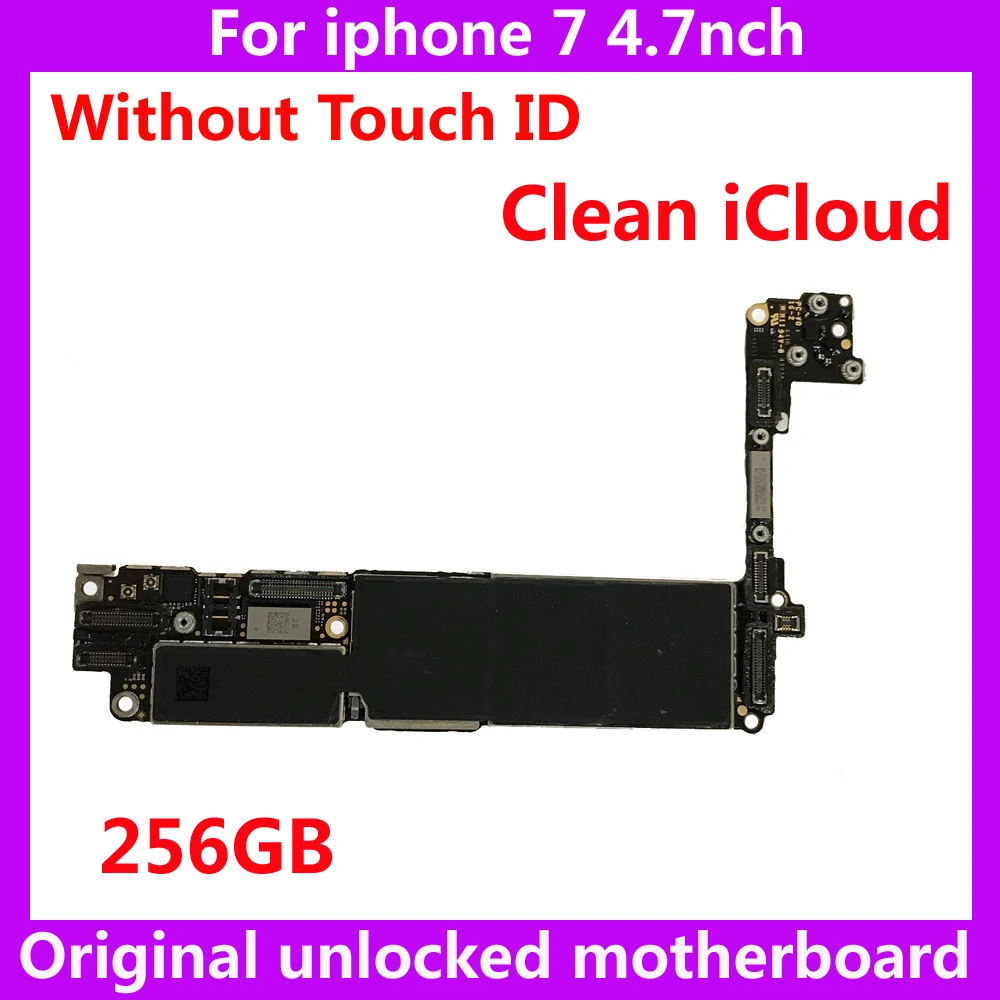 Good quality 100% Original unlocked for iPhone 7 Motherboard without Touch ID 256GB for iphone 7 Mainboard with IOS System board
Good quality 100% Original unlocked for iPhone 7 Motherboard without Touch ID 256GB for iphone 7 Mainboard with IOS System board