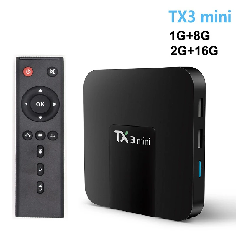 

TX3 mini Android 7.1 Smart TV BOX 2GB 16GB Amlogic S905W Quad Core Set Top Box H.265 4K WiFi Media player TX3mini PK X96 mini