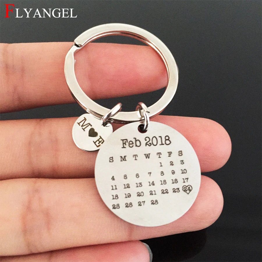 Custom Key Chains Gifts for Valentines, Customized Hand Stamped Calendar Keychain,Personalized Keyring, Custom Initial Name&Date
Custom Key Chains Gifts for Valentines, Customized Hand Stamped Calendar Keychain,Personalized Keyring, Custom Initial Name&Date