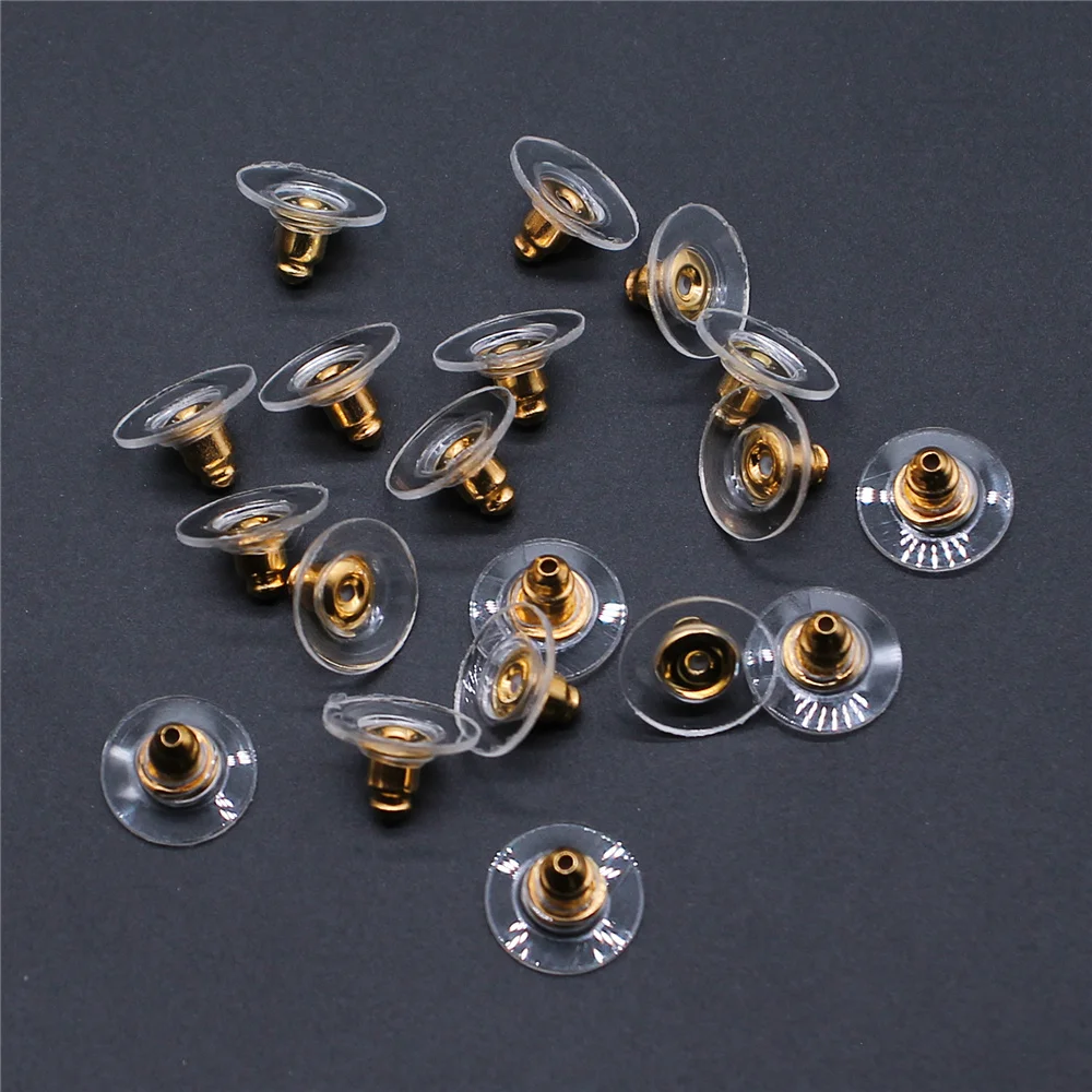 100pcs Gold and Silver Stud Earring Back Stoppers Ear Post Jewelry Findings Components DIY Jewelry Accessories 6x10mm
100pcs Gold and Silver Stud Earring Back Stoppers Ear Post Jewelry Findings Components DIY Jewelry Accessories 6x10mm