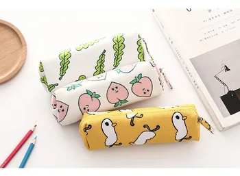 Cute peaches leaves canvas Pencil Case Pencil Bag School Stationery Cosmetic Bag pencil Pouch For school office estojo escolar
Cute peaches leaves canvas Pencil Case Pencil Bag School Stationery Cosmetic Bag pencil Pouch For school office estojo escolar