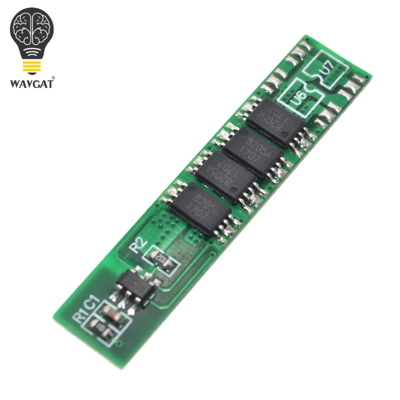 WAVGAT 1S 10A 3.7V li-ion BMS PCM battery protection board pcm for 18650 lithium ion li battery.
WAVGAT 1S 10A 3.7V li-ion BMS PCM battery protection board pcm for 18650 lithium ion li battery.