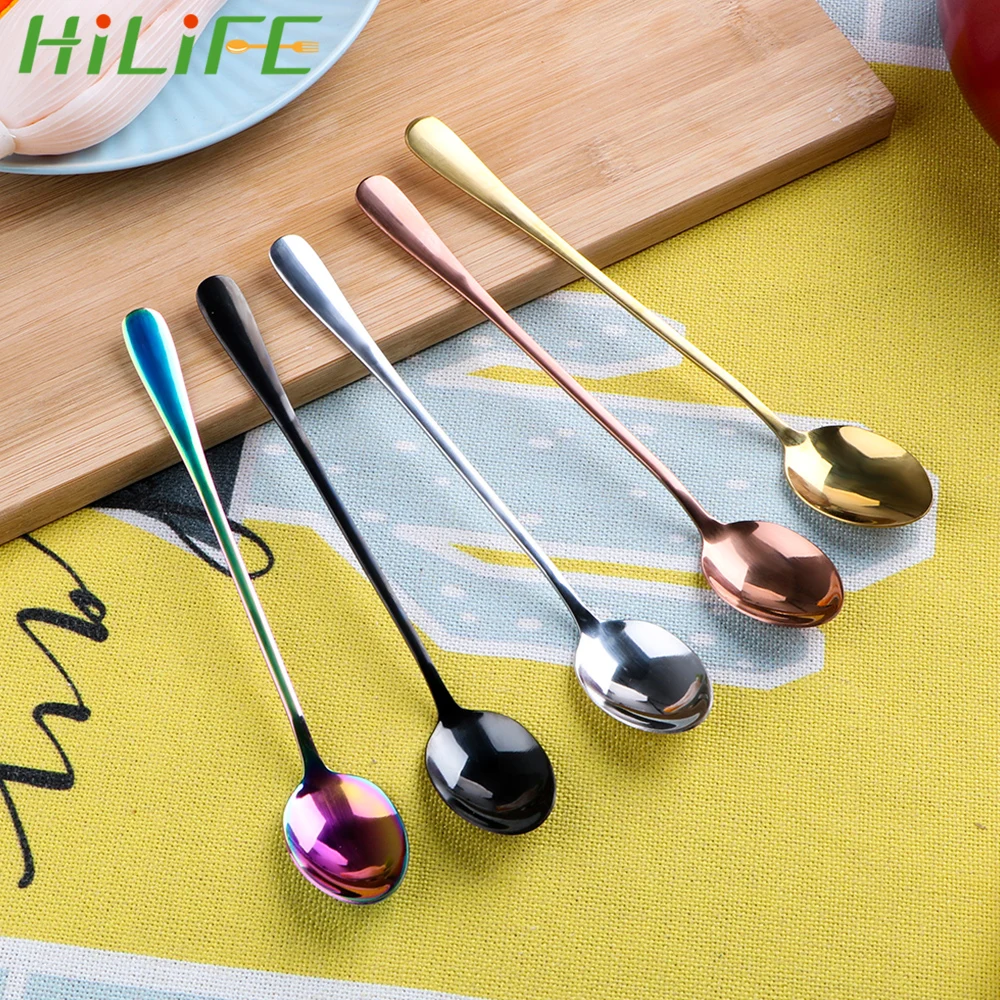 HILIFE Stainless Steel Long Handle Spoon Tableware Spoon Ice Cream Tea Coffee Spoon Home Kitchen Accessoeies 19.5 CM
HILIFE Stainless Steel Long Handle Spoon Tableware Spoon Ice Cream Tea Coffee Spoon Home Kitchen Accessoeies 19.5 CM