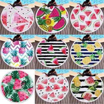 SOFTBATFY Watermelon and Pineapple Round Beach Towel with Tassel Yoga Mat Beach Cover up
SOFTBATFY Watermelon and Pineapple Round Beach Towel with Tassel Yoga Mat Beach Cover up