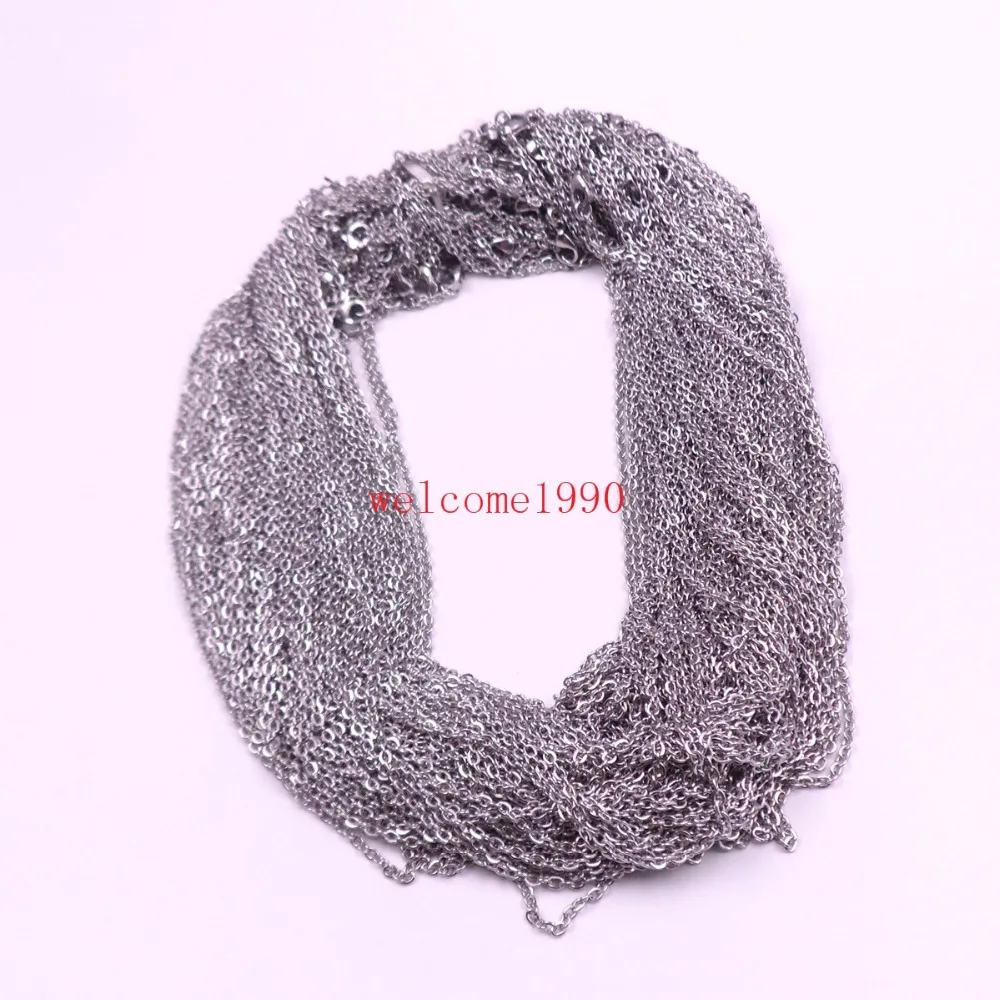 Lot 100pcs best price wholesale Necklace Stainless steel Jewelry Thin 1.5mm 20 inch (50cm) Fit Pendant Women
Lot 100pcs best price wholesale Necklace Stainless steel Jewelry Thin 1.5mm 20 inch (50cm) Fit Pendant Women