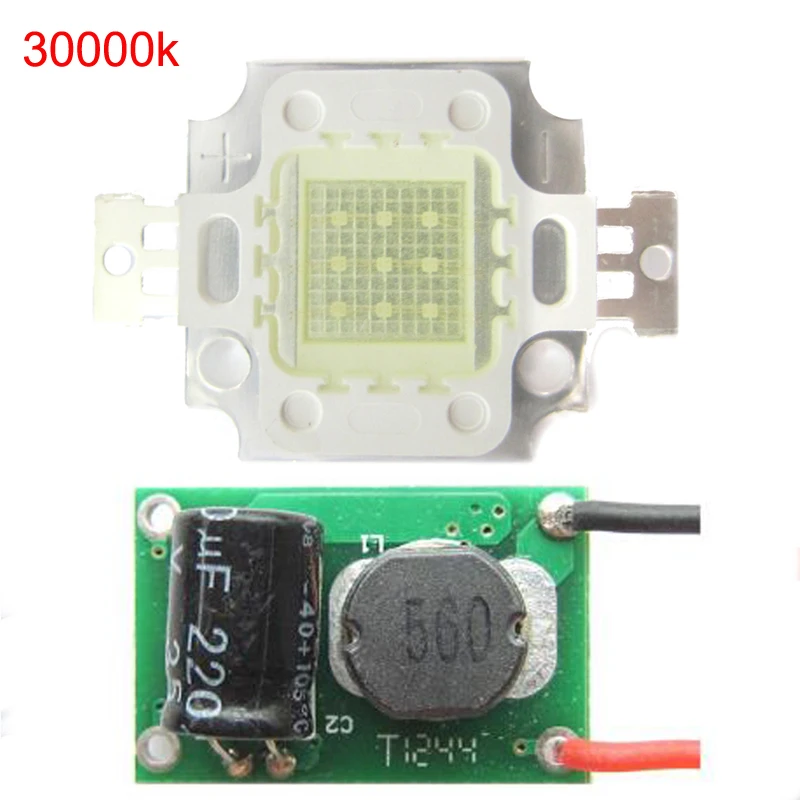 1pcs 10w 30mil Warm Neutral Cold Cool White 3000K 4500K 6000K 10000K 20000K 30000K LED Diodes Light Part + DC12 ~24V LED driver
1pcs 10w 30mil Warm Neutral Cold Cool White 3000K 4500K 6000K 10000K 20000K 30000K LED Diodes Light Part + DC12 ~24V LED driver
