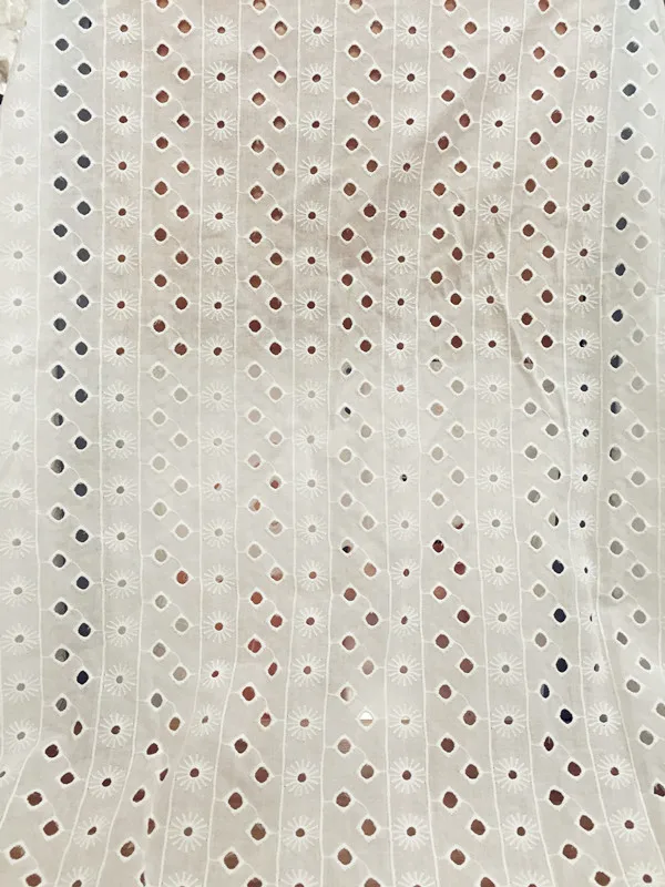 130cm 51.18" wide 2 yards ivory cotton fabric embroidered clothes dress cloth clothing QL4K170
130cm 51.18" wide 2 yards ivory cotton fabric embroidered clothes dress cloth clothing QL4K170