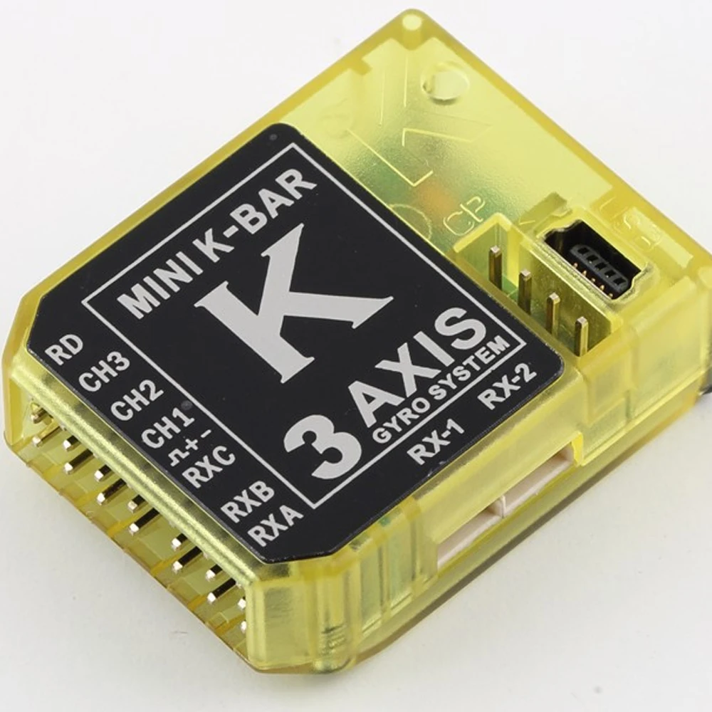 1pcs New KBAR MINI K-BAR YELLOW K8 three-axis gyroscope 3 Axis Gyro Flybarless For Mikado VBAR Trex
1pcs New KBAR MINI K-BAR YELLOW K8 three-axis gyroscope 3 Axis Gyro Flybarless For Mikado VBAR Trex