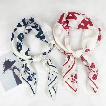 Women Square silk Scarf Luxury Brand letters with Foulard pirnted elegant neck scarf for women Stoles shawls Apparel Accessories
Women Square silk Scarf Luxury Brand letters with Foulard pirnted elegant neck scarf for women Stoles shawls Apparel Accessories