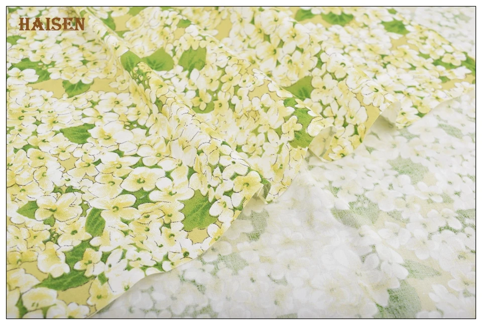Haisen,Green Floral Series Cloth,Printed Twill Cotton Fabric For DIY Quilting&Sewing Baby&Child/Sheet,Pillow,Cushion Material Haisen,Green Floral Series Cloth,Printed Twill Cotton Fabric For DIY Quilting&Sewing Baby&Child/Sheet,Pillow,Cushion Material