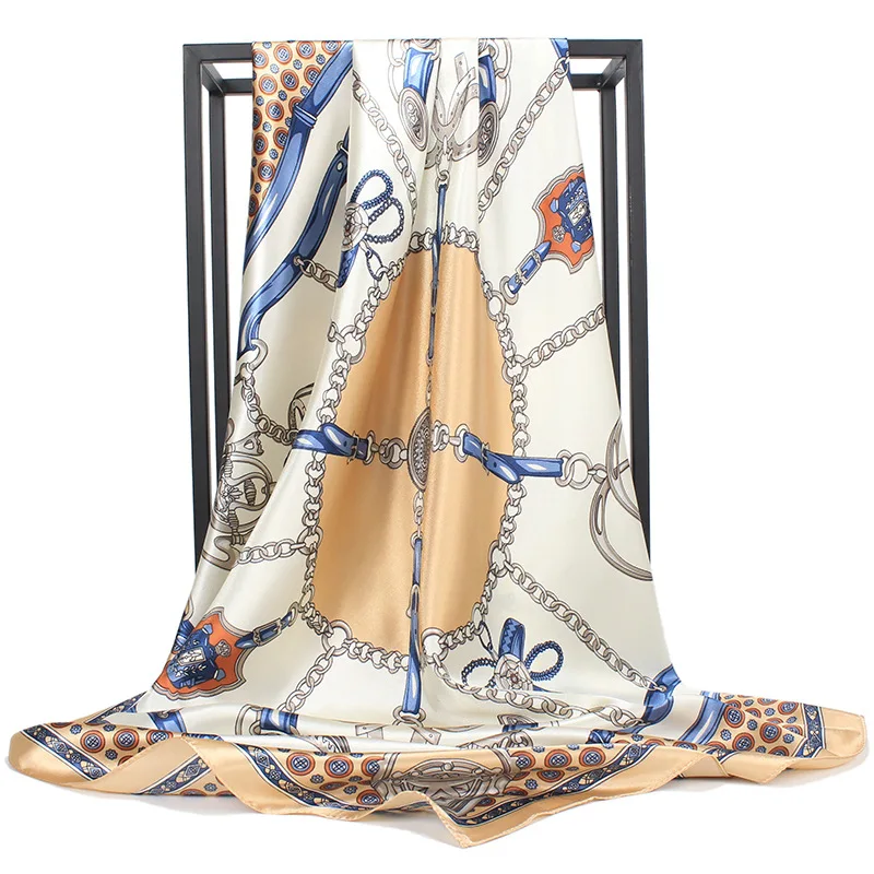 90X90cm Euro HOT chain silk square scarfs for women Malaysia headband hijab shawl travel scarf silk head scarves neckerchief
90X90cm Euro HOT chain silk square scarfs for women Malaysia headband hijab shawl travel scarf silk head scarves neckerchief