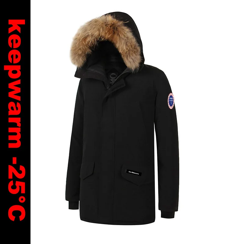 

CANADA STYLE Brand New XS-4XL Mens Thick Winter Warm Duck Down Thick Langford parka slim Jacket Fashion Coat