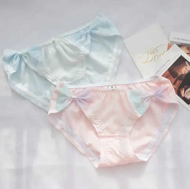 100% Real Photos M L XL Kawaii Cute Lolita Gradual Changing Bow Cotton Chiffon Briefs Panties Underwear Thong Lingerie WP528
100% Real Photos M L XL Kawaii Cute Lolita Gradual Changing Bow Cotton Chiffon Briefs Panties Underwear Thong Lingerie WP528