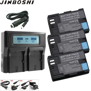 3pcs LP-E6 LP-E6N LP E6 Camera Battery +LCD Dual Quick Charger for Canon EOS 5DS 5D Mark II Mark III 6D 7D 60D 60Da 70D 80D
3pcs LP-E6 LP-E6N LP E6 Camera Battery +LCD Dual Quick Charger for Canon EOS 5DS 5D Mark II Mark III 6D 7D 60D 60Da 70D 80D