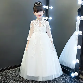 Glizt Girls White Wedding Dresses Long Sleeve Bead Appliques Lace Party Princess Birthday Dress First Communion Gown for Kids
Glizt Girls White Wedding Dresses Long Sleeve Bead Appliques Lace Party Princess Birthday Dress First Communion Gown for Kids