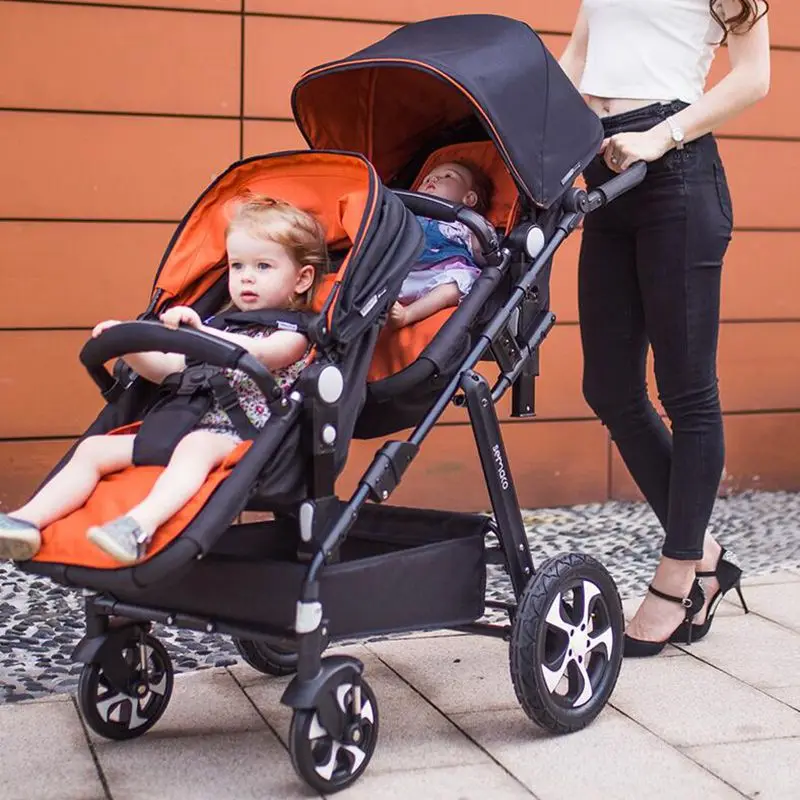 2018 new twin stroller high landscape shock absorbers Second child double stroller can sit before and after folding baby strolle
2018 new twin stroller high landscape shock absorbers Second child double stroller can sit before and after folding baby strolle
