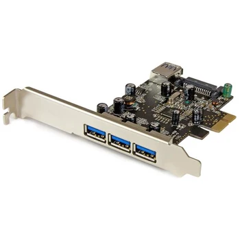 StarTech.com 4-Port PCI Express USB 3.0 Card, PCIe, USB 3.2 Gen 1 (3.1 Gen 1), Full-height / Low-profile, PCI 2.0, Black,Stainle
StarTech.com 4-Port PCI Express USB 3.0 Card, PCIe, USB 3.2 Gen 1 (3.1 Gen 1), Full-height / Low-profile, PCI 2.0, Black,Stainle