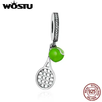 WOSTU 925 Sterling Silver Delicate Tennis Rackets Green Enamel Pendants fit original WST Charm Bracelets DIY Jewelry FIC335
WOSTU 925 Sterling Silver Delicate Tennis Rackets Green Enamel Pendants fit original WST Charm Bracelets DIY Jewelry FIC335