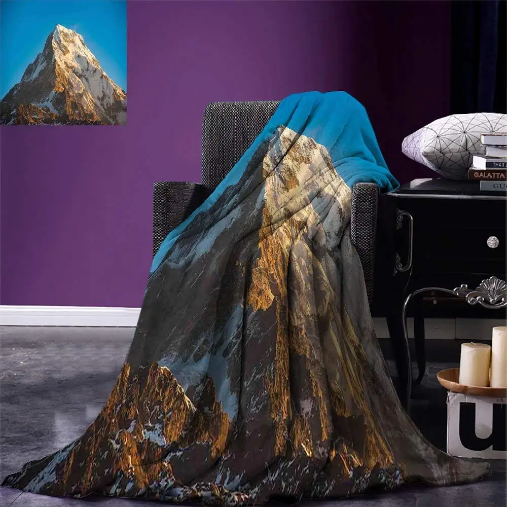 Mountain Blanket Panoramic Himalayas in Nepal Freezing Cold Terrain Asian Tibetian Nature Adventure Warm Blankets for Beds
Mountain Blanket Panoramic Himalayas in Nepal Freezing Cold Terrain Asian Tibetian Nature Adventure Warm Blankets for Beds