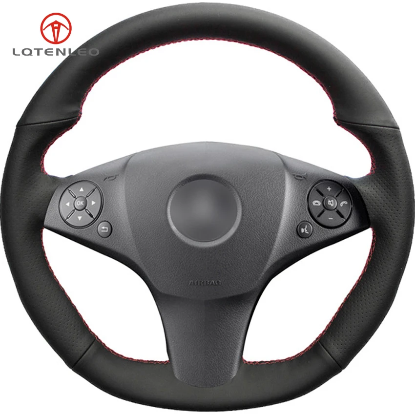 LQTENLEO Black Genuine Leather Car Steering Wheel Cover for Mercedes-Benz SLR-Class 2009 SL-CLass AMG 63 65 2009-2012 SLK-Class
LQTENLEO Black Genuine Leather Car Steering Wheel Cover for Mercedes-Benz SLR-Class 2009 SL-CLass AMG 63 65 2009-2012 SLK-Class