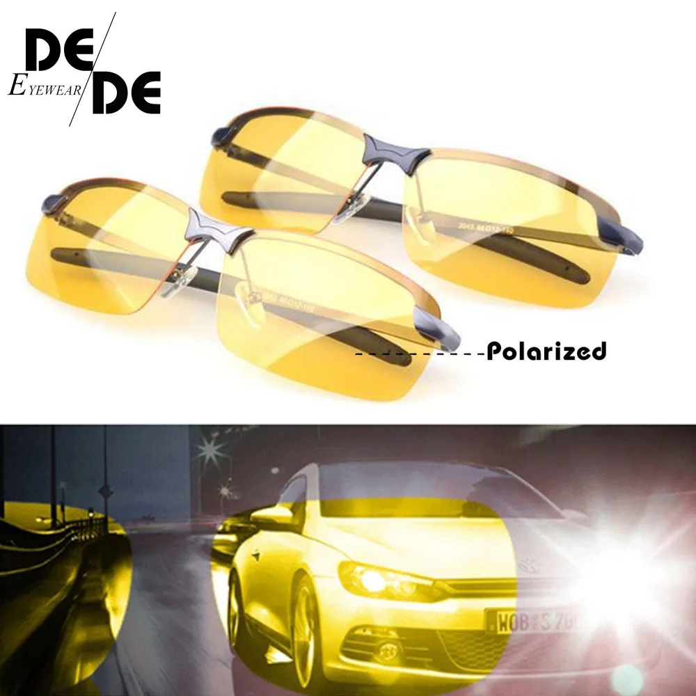 2019 New Yellow Lense Night Vision Driving Glasses Men Polarized Sunglasses Polaroid Goggles Reduce Glare | Аксессуары для одежды