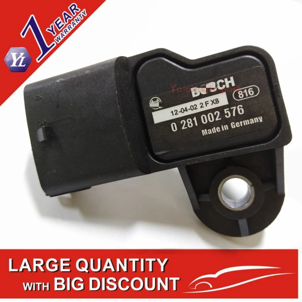 OEM 0 281 002 576 0281002576 4 BAR Intake Air Boost Pressure Map Sensor For Cummins For Kamaz For Volvo For Ford For Renault
OEM 0 281 002 576 0281002576 4 BAR Intake Air Boost Pressure Map Sensor For Cummins For Kamaz For Volvo For Ford For Renault