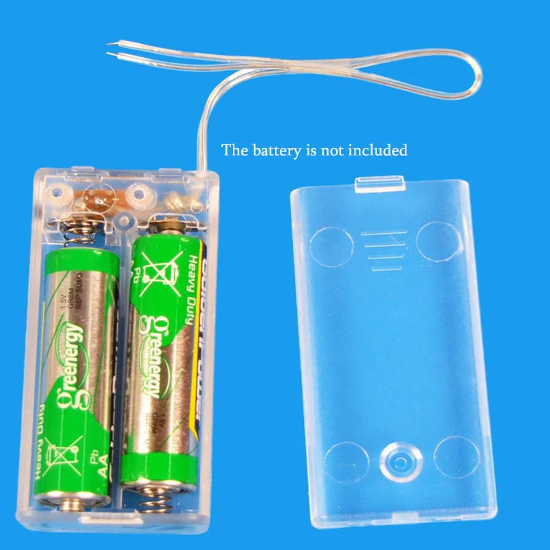 1pc Scrub White Plastic 2 AA Batteries Holder Boxes Case with On/off Switch Cover 15cm Cable for DIY Lighting Toys Power Supply
1pc Scrub White Plastic 2 AA Batteries Holder Boxes Case with On/off Switch Cover 15cm Cable for DIY Lighting Toys Power Supply