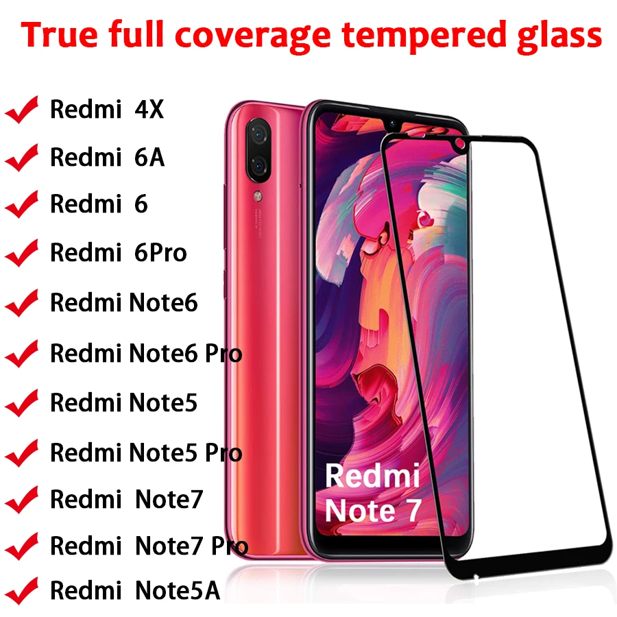 9D Tempered Glass Screen Protector For Xiaomi Redmi Note 5 6 5A 6A Redmi 4X 6A Protective Glass For Redmi 6 Pro note7 pro glass
9D Tempered Glass Screen Protector For Xiaomi Redmi Note 5 6 5A 6A Redmi 4X 6A Protective Glass For Redmi 6 Pro note7 pro glass