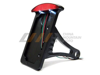 Black Side Mount License Plate LED Tail brake light case for Harley Customs choppers
Black Side Mount License Plate LED Tail brake light case for Harley Customs choppers