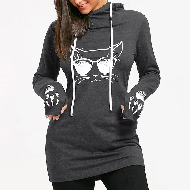 New Casual Printing Cute Cartoon Cat Sweatshirt Female Autumn Hot Sale Long Sleeve Mid Hooded Hoodies Pullover Tops Womens
New Casual Printing Cute Cartoon Cat Sweatshirt Female Autumn Hot Sale Long Sleeve Mid Hooded Hoodies Pullover Tops Womens