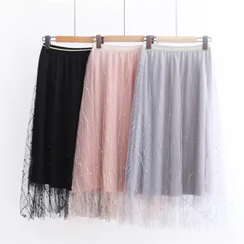 High waist solid pink & gray & black long skirt spring & summer 2018 new fashion voile beading pleated women skirts
High waist solid pink & gray & black long skirt spring & summer 2018 new fashion voile beading pleated women skirts