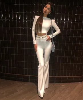Long Sleeve White Jumpsuits Celebrity Sexy Elegant Night CLub Bodycon Fashion Party Winter Jumpsuits Women
Long Sleeve White Jumpsuits Celebrity Sexy Elegant Night CLub Bodycon Fashion Party Winter Jumpsuits Women