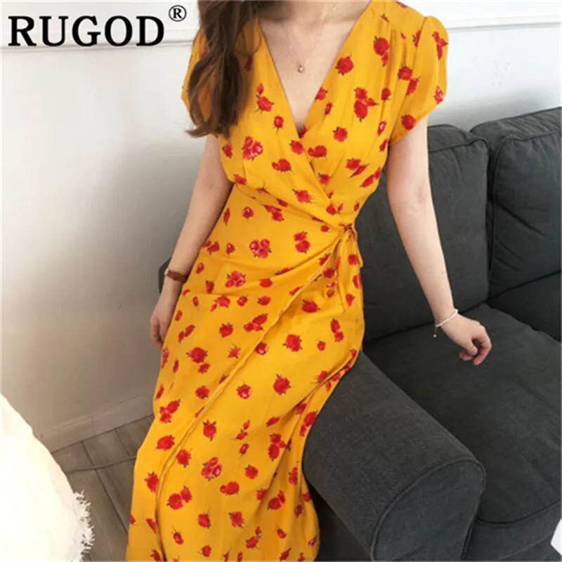 RUGOD Korean Long maxi lace up women dress Fashion flower printed long maxi ladies dresses vestidos summer casual party dresses
RUGOD Korean Long maxi lace up women dress Fashion flower printed long maxi ladies dresses vestidos summer casual party dresses