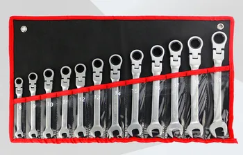 12Pcs Hi-Q 8-19mm Flexible Head Ratchet Metric Spanner Open End And Ring Wrenches Tool Ratchet Handle Wrench
12Pcs Hi-Q 8-19mm Flexible Head Ratchet Metric Spanner Open End And Ring Wrenches Tool Ratchet Handle Wrench