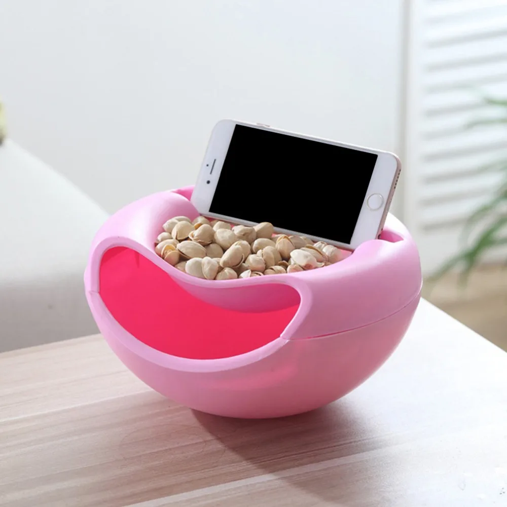 Useful Double Layers Snacks Fruit Plate Bowl Dish Phone Holder for TV Lazy for Universal Mobile Phone
Useful Double Layers Snacks Fruit Plate Bowl Dish Phone Holder for TV Lazy for Universal Mobile Phone