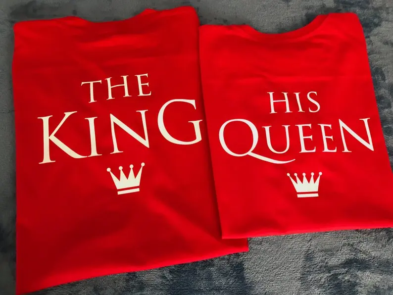 Sugarbaby The King & His Queen Couple t shirt Matching t-shirts Crown shirt Wedding gift King Queen Couple's Tops drop ship
Sugarbaby The King & His Queen Couple t shirt Matching t-shirts Crown shirt Wedding gift King Queen Couple's Tops drop ship