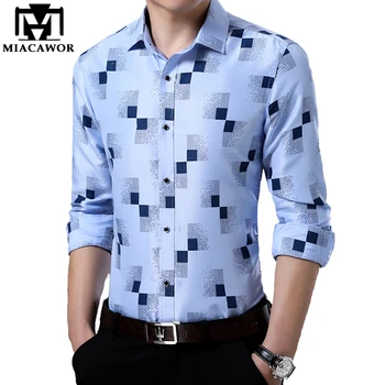 Miacawor 2019 New Fashion Print Men Shirt Casual Social Camisa Masculina Long Sleeve Slim Fit Business Shirts Mc346
Miacawor 2019 New Fashion Print Men Shirt Casual Social Camisa Masculina Long Sleeve Slim Fit Business Shirts Mc346