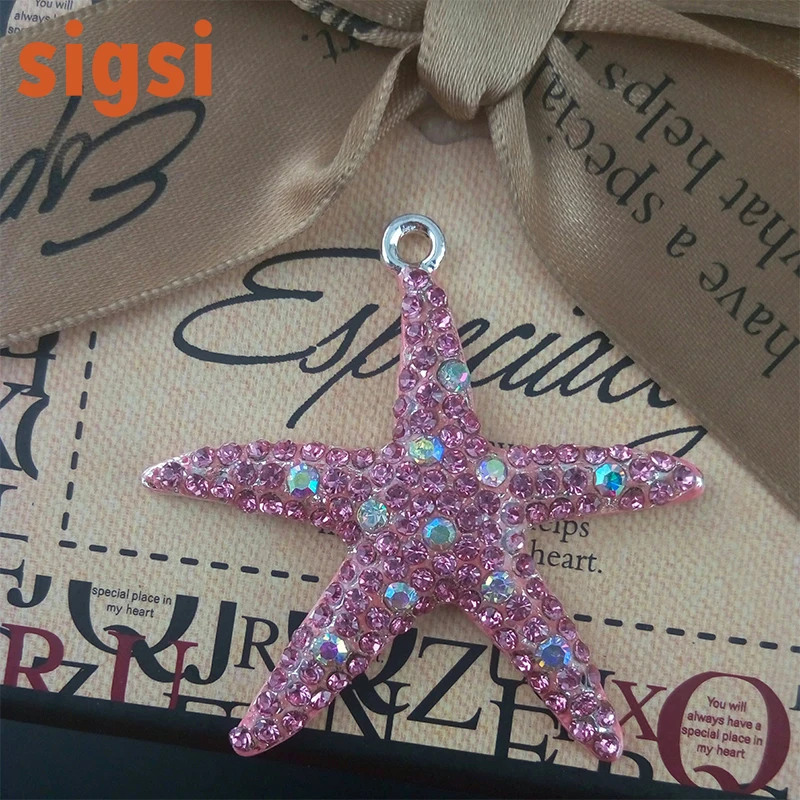 50/100pcs fashion 45mm pink sparkly starfish animal charm/pendant for DIY necklace gift
50/100pcs fashion 45mm pink sparkly starfish animal charm/pendant for DIY necklace gift