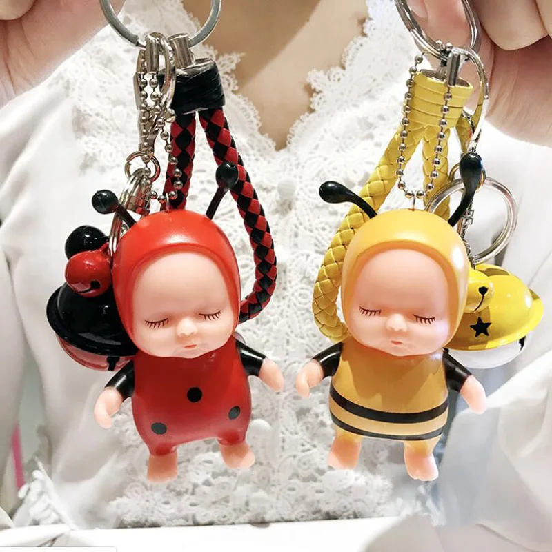 15Pcs/lot Fashion Accessories Sleep Cute Doll Key Ring Cartoon Key Leather Cord Bell Pendant Men Women Car Bag Key Chain Hanging
15Pcs/lot Fashion Accessories Sleep Cute Doll Key Ring Cartoon Key Leather Cord Bell Pendant Men Women Car Bag Key Chain Hanging