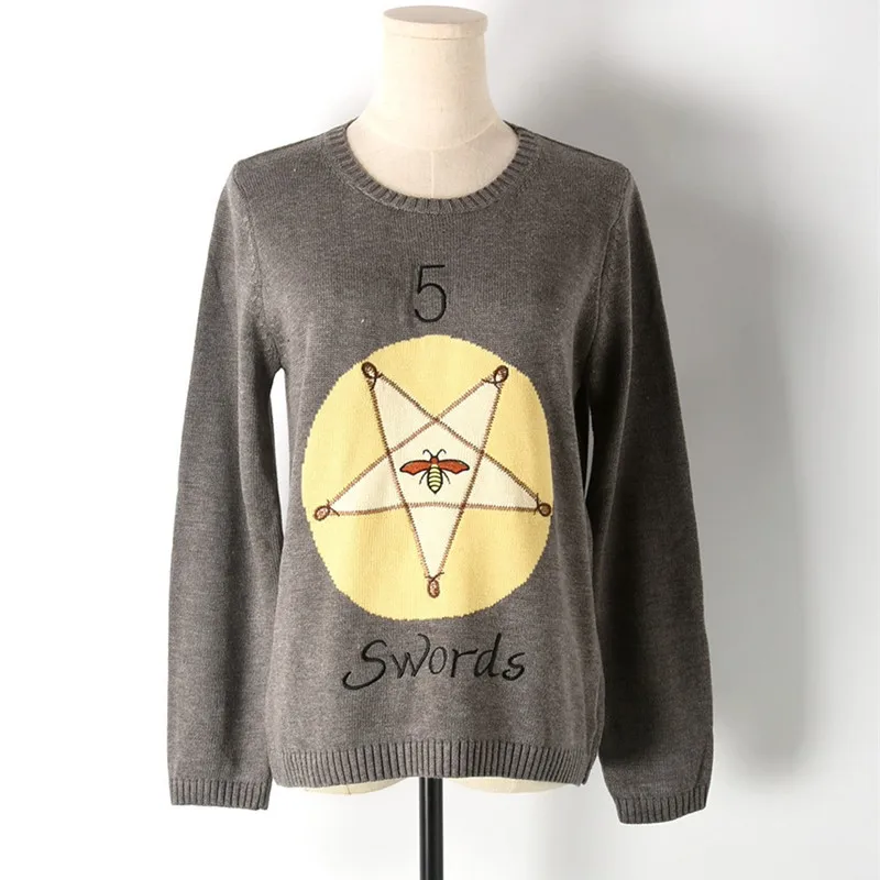 Luxury Brand Designer Knitted Sweater for Women Circle Star Embroidery Bee Letter Knitted Top
Luxury Brand Designer Knitted Sweater for Women Circle Star Embroidery Bee Letter Knitted Top
