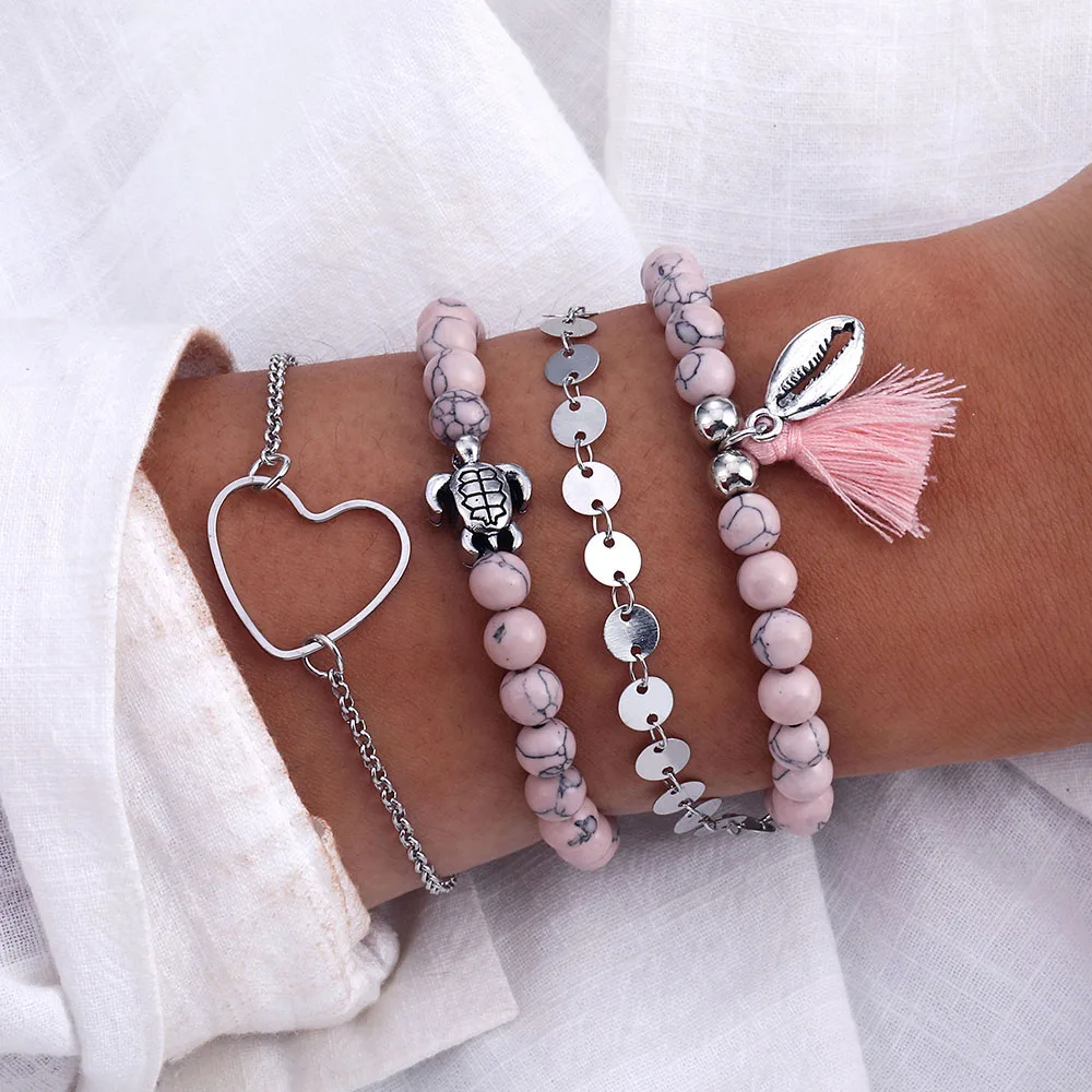 Vienkim Vintage Pink Beaded Turtle Heart Bracelet 2019 Ms. Bohemia Geometric Multilayer Bracelet Jewelry Wholesale Dropshipp
Vienkim Vintage Pink Beaded Turtle Heart Bracelet 2019 Ms. Bohemia Geometric Multilayer Bracelet Jewelry Wholesale Dropshipp
