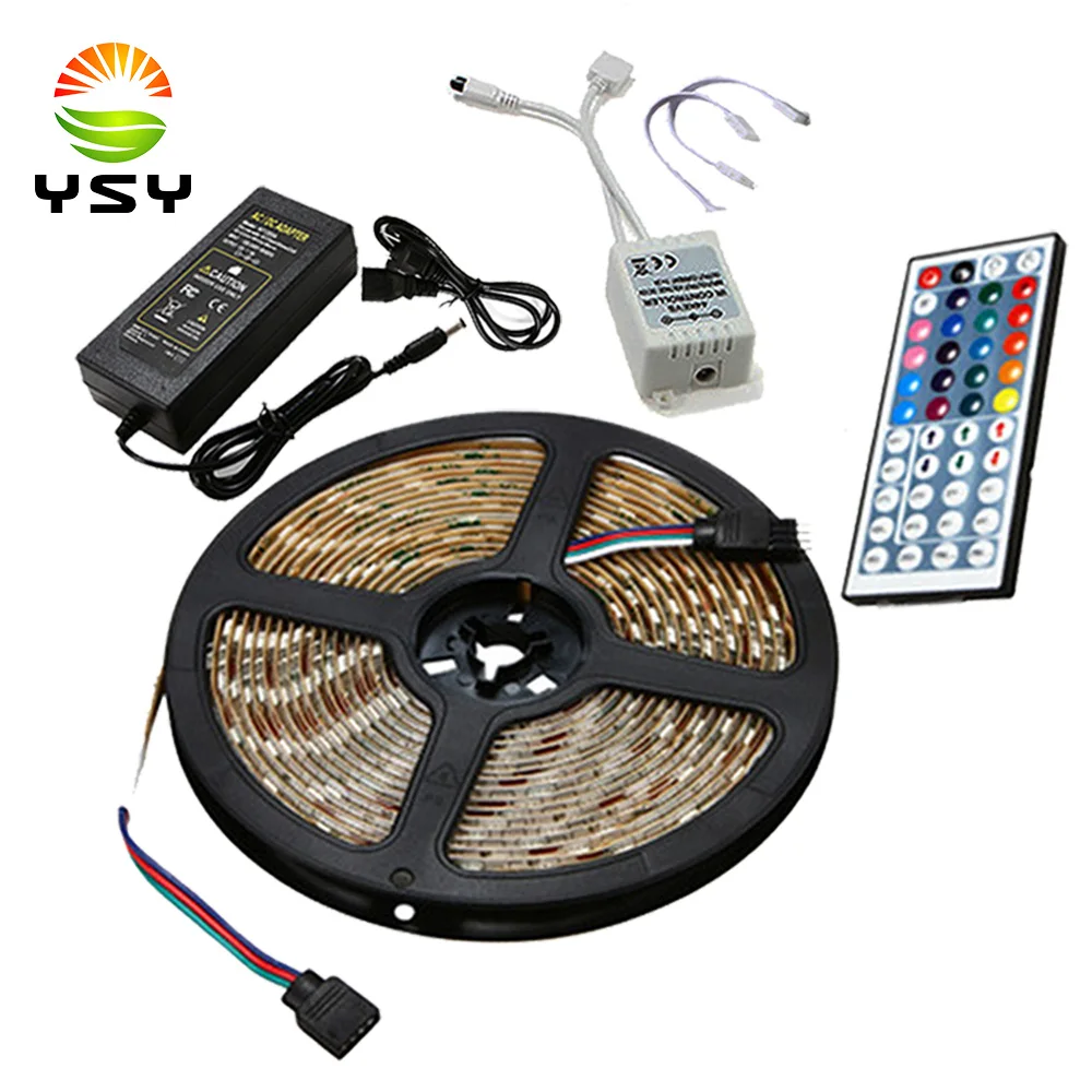 YSY 1set 300SMD RGB LED Strip Light 5050 5M LED Light rgb Leds tape diode ribbon Flexible Waterproof 44keys IR Remote Controller
YSY 1set 300SMD RGB LED Strip Light 5050 5M LED Light rgb Leds tape diode ribbon Flexible Waterproof 44keys IR Remote Controller