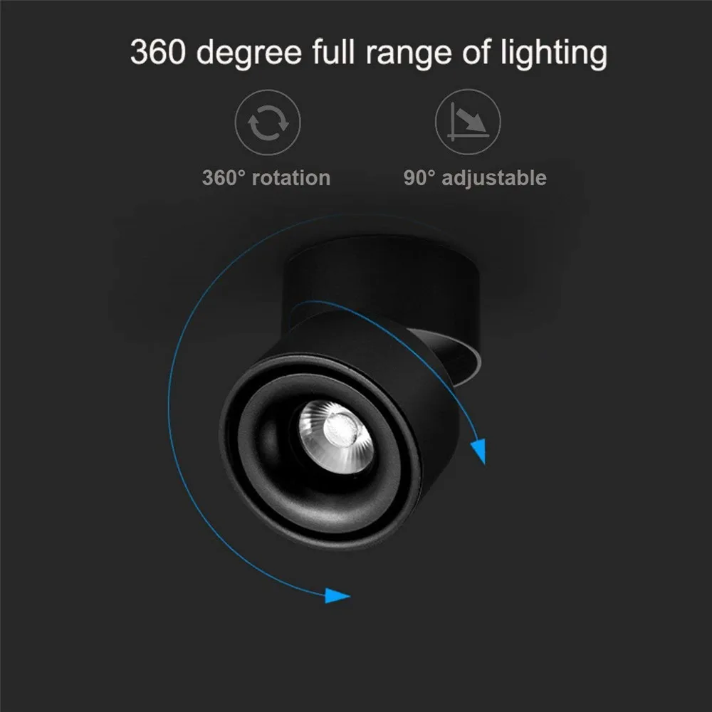 Surface Mounted LED Downlight Adjustable 90 degrees Spot light 360 Rotatable led lamp LED Ceiling Lamp
Surface Mounted LED Downlight Adjustable 90 degrees Spot light 360 Rotatable led lamp LED Ceiling Lamp