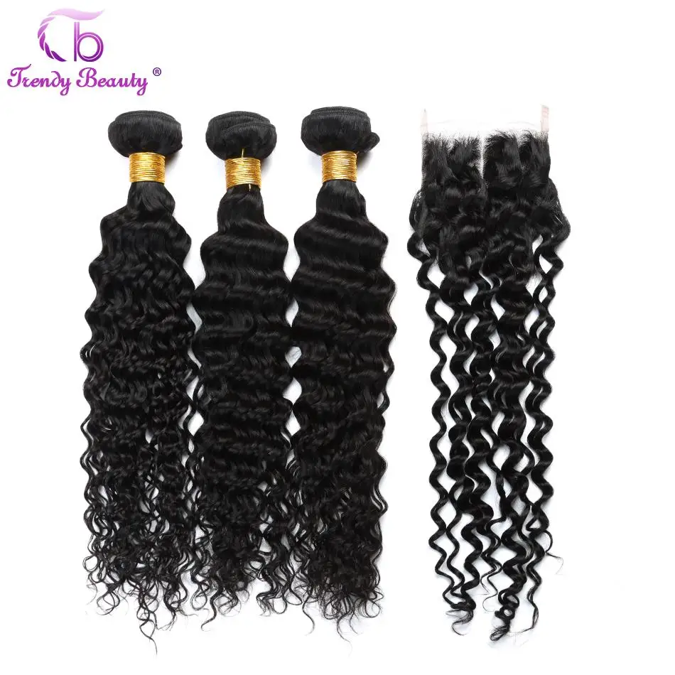 Brazilian deep curly 100% human hair weaves 3 bundles with lace closure middle/free/three natural color Trendy Beauty Non-Remy
Brazilian deep curly 100% human hair weaves 3 bundles with lace closure middle/free/three natural color Trendy Beauty Non-Remy
