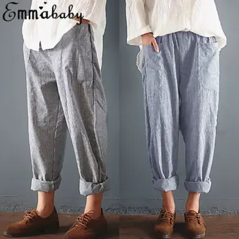 US Fashion Stripe Women Summer Cotton Harem Pants Boho Pantalon Wide Legs Long Trousers
US Fashion Stripe Women Summer Cotton Harem Pants Boho Pantalon Wide Legs Long Trousers