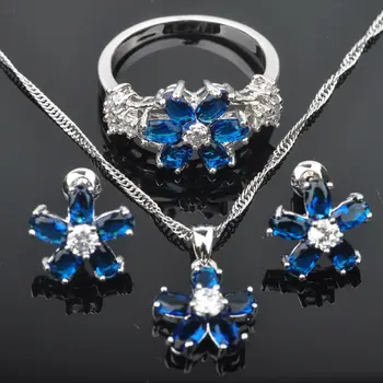 For Women Silver Color Jewelry Sets Blue wedding ring set Cubic Zirconia Pendant Necklace Earrings Top Gift JS0147
For Women Silver Color Jewelry Sets Blue wedding ring set Cubic Zirconia Pendant Necklace Earrings Top Gift JS0147