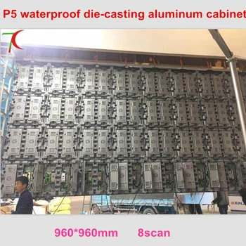 

Watch 960*960mm P5 HD SMD outdoor waterproof full color die-casting aluminium cabinet display ,8 scan,40000dots/m2