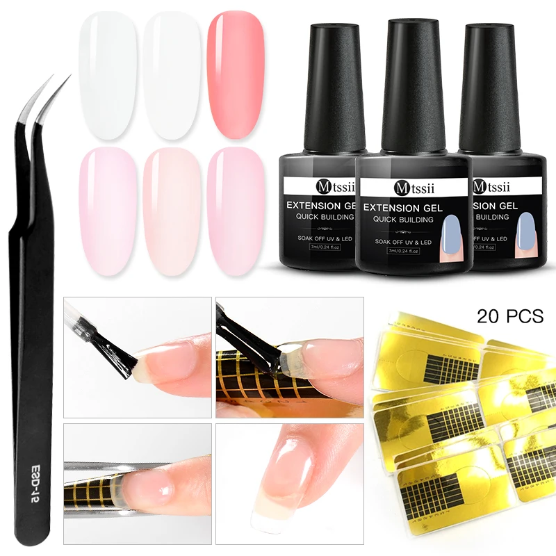 Mtssii 7ml Acrylic Poly Extension Gel Set Pink White Clear Crystal UV LED Builder Gel Extension UV Gel Polish Nail Art Varnish
Mtssii 7ml Acrylic Poly Extension Gel Set Pink White Clear Crystal UV LED Builder Gel Extension UV Gel Polish Nail Art Varnish