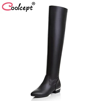 Coolcept Women Over The Knee Boots Square Heels Winter Women Shoes Fashion Ladies Long Boots Office Ladies Shoes Size 34-43
Coolcept Women Over The Knee Boots Square Heels Winter Women Shoes Fashion Ladies Long Boots Office Ladies Shoes Size 34-43